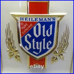 Vintage Old Style Beer Molded Plastic Light-Sign 1984 G. Heileman Brewing Works