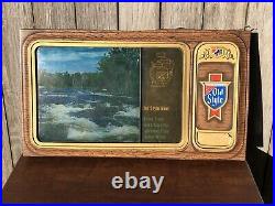 Vintage Old Style Beer Motion Moving Waterfall Scene & Story Lighted Sign Works