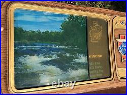 Vintage Old Style Beer Motion Moving Waterfall Scene & Story Lighted Sign Works