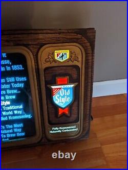 Vintage Old Style Beer Motion Sign TV Simulator Water Rare Bar Light