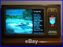 Vintage Old Style Beer Motion Water Lighted Sign TV SIMULATOR