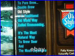 Vintage Old Style Beer Motion Water Scrolls Lighted Beer Sign