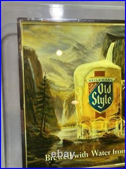 Vintage Old Style Beer On Tap Lighted Wall Sign Fluorescent Light