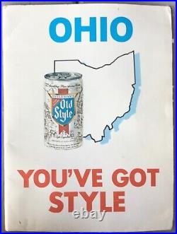 Vintage Old Style Beer Poster Lot 1982 Ohio Sales Rep Kit G Heileman Brewing Co