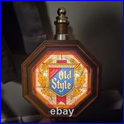 Vintage Old Style Beer Sconces Lighted Sign Pair