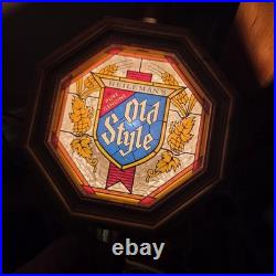 Vintage Old Style Beer Sconces Lighted Sign Pair