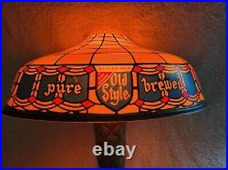 Vintage Old Style Beer Sign Plastic Lamp Iroquois Piel's Falstaff Blatz Schaefer