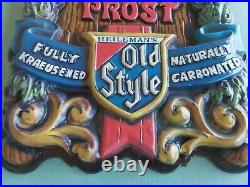 Vintage Old Style Beer Sign Vacuform Plastic Bar Man Cave