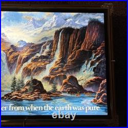 Vintage Old Style Beer Waterfall Lighted Sign 24 X 17