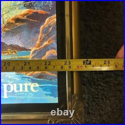 Vintage Old Style Beer Waterfall Lighted Sign 24 X 17