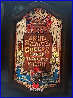 Vintage Old Style Beer lighted beer sign! Excellent Shape! 12x19