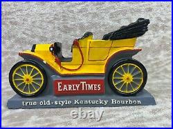 Vintage Old Style Bourbon 1908 Model T Ford Tin Lizzie Chalkware Bottle Display
