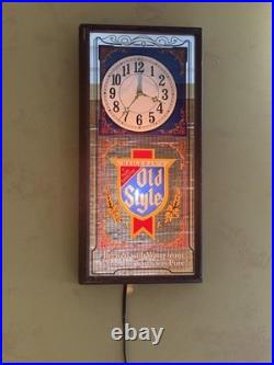 Vintage Old Style Clock Beer Advertising Heilemans Mirror ManCave 1985 Works