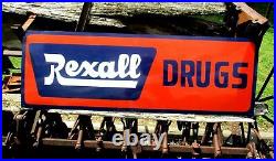 Vintage Old Style Hand Painted REXALL DRUGS SIGN GENERAL STORE Pharmacy Retail