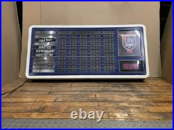 Vintage Old Style Lighted Beer Price Board Menu Sign with Clock 41x19 Liquor Store