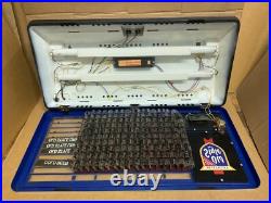 Vintage Old Style Lighted Beer Price Board Menu Sign with Clock 41x19 Liquor Store