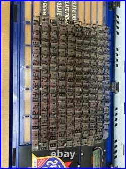 Vintage Old Style Lighted Beer Price Board Menu Sign with Clock 41x19 Liquor Store