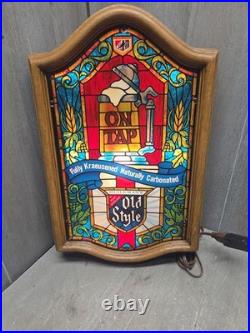 Vintage Old Style On Tap Beer Lighted Sign