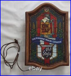 Vintage Old Style On Tap Beer Lighted Sign
