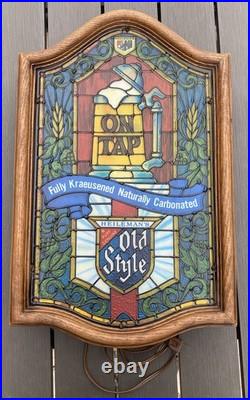 Vintage Old Style On Tap Beer Lighted Sign Rare Collectors Item Tested
