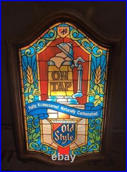 Vintage Old Style On Tap Beer Lighted Sign Rare Collectors Item Tested