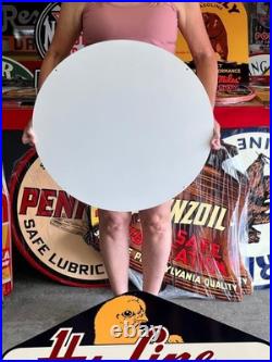 Vintage Old Style Sign AAA Gas Hudson NOT Porcelain Made in USA 24x24