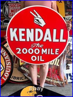 Vintage Old Style Sign Kendall Oil NOT Porcelain Made in USA 30x30