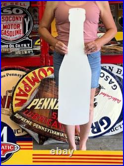 Vintage Old Style Steel Sign Lime Cola Bottle NOT Porcelain Made USA 36x10 Vintage Old Style Steel Sign Lime Cola Bottle NOT Porcelain Made USA 36x10