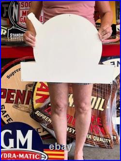 Vintage Old Style Steel Sign Squeeze Soda NOT Porcelain Made in USA 22x16