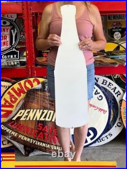 Vintage Old Style Steel Sign Sundrop Soda Bottle NOT Porcelain Made USA 36x10