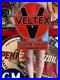 Vintage-Old-Style-Steel-Sign-Veltex-Gasoline-NOT-Porcelain-Made-USA-22x16-01-vli