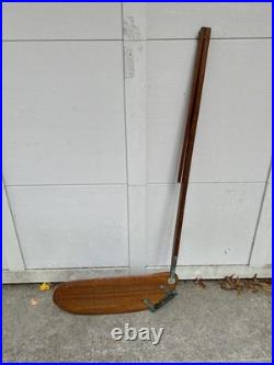 Vintage Old Style Sunfish Sailboat Rudder Bronze Hardware Mahogany