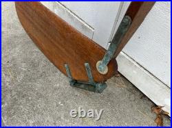 Vintage Old Style Sunfish Sailboat Rudder Bronze Hardware Mahogany