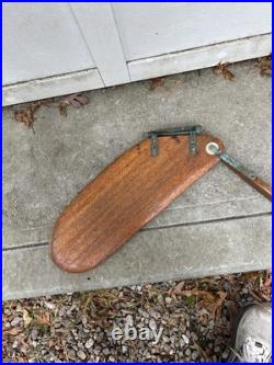 Vintage Old Style Sunfish Sailboat Rudder Bronze Hardware Mahogany