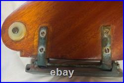 Vintage Old Style Sunfish Sailboat Rudder Bronze Hardware Mahogany