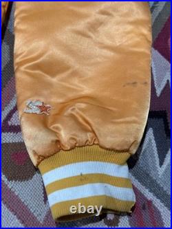 Vintage Old Style Tampa Bay Buccaneers Satin Starter Jacket Creamsicle Large