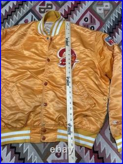 Vintage Old Style Tampa Bay Buccaneers Satin Starter Jacket Creamsicle Large