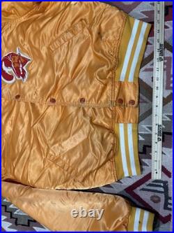 Vintage Old Style Tampa Bay Buccaneers Satin Starter Jacket Creamsicle Large