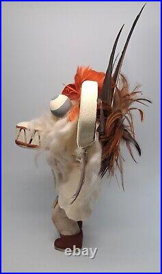 Vintage Old Style White Ogre Kachina by Hopi Artist Chester Poleyestewa 19 1/4