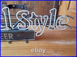 Vintage Old Style beer lighted sign classic Neon