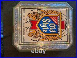 Vintage Old Style lighted beer sign 1983 Heileman's 11x13.5x4 works