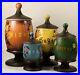 Vintage-Old-World-Style-Canisters-Set-of-3-Ceramic-Colorful-Unique-Pedestal-01-hxgp
