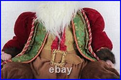 Vintage Old World Style Santa Claus Posable Bendable 48 to Tip of Hat