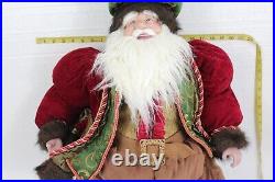 Vintage Old World Style Santa Claus Posable Bendable 48 to Tip of Hat