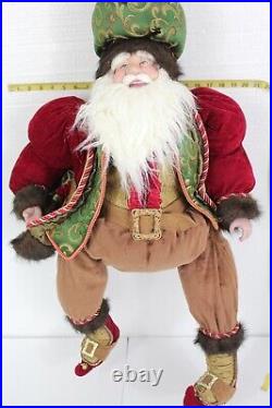 Vintage Old World Style Santa Claus Posable Bendable 48 to Tip of Hat