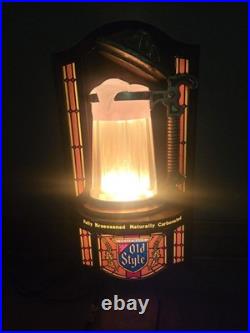 Vintage Original 1976 Old Style Beer Stein Bubbler Light La Crosse WI FREE SHIPP