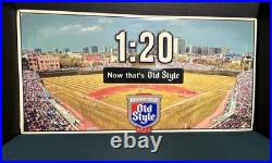 Vintage Original Wrigley Field Chicago Cubs Old Style Beer Metal Sign 2004