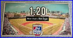 Vintage Original Wrigley Field Chicago Cubs Old Style Beer Metal Sign 2004