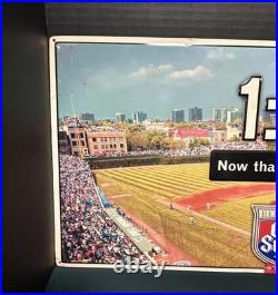 Vintage Original Wrigley Field Chicago Cubs Old Style Beer Metal Sign 2004