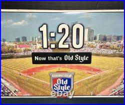 Vintage Original Wrigley Field Chicago Cubs Old Style Beer Metal Sign 2004